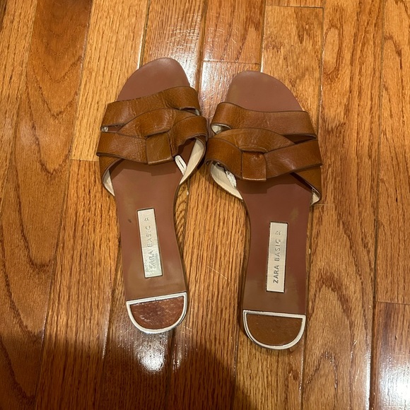 Zara crossover slide sandals sz EU 37 - Picture 2 of 3